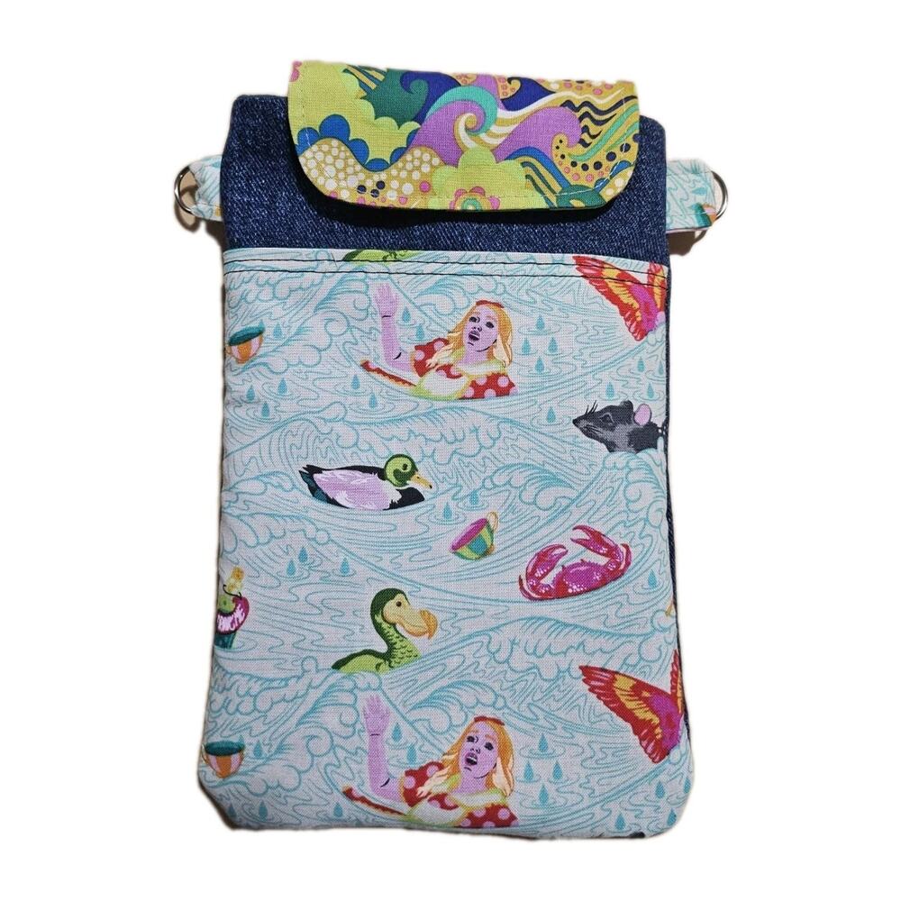 Handmade Upcycled Crossbody Bag With Magneti Closure And Removable Adjustable...